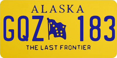 AK license plate GQZ183