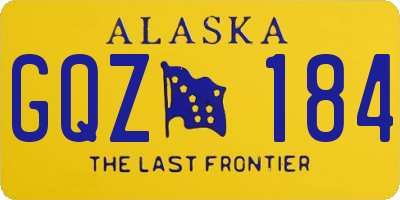 AK license plate GQZ184