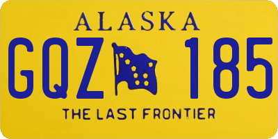 AK license plate GQZ185