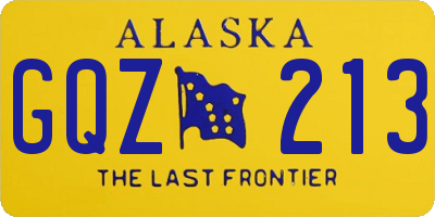 AK license plate GQZ213