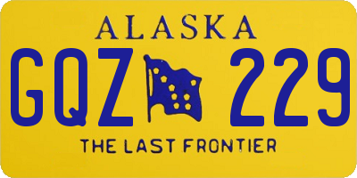 AK license plate GQZ229