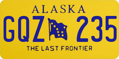 AK license plate GQZ235