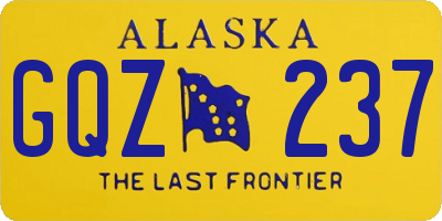 AK license plate GQZ237