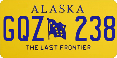 AK license plate GQZ238