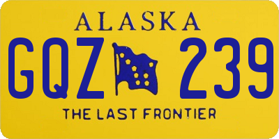 AK license plate GQZ239