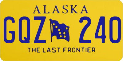 AK license plate GQZ240