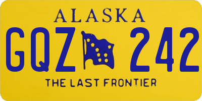 AK license plate GQZ242