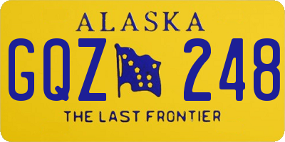 AK license plate GQZ248