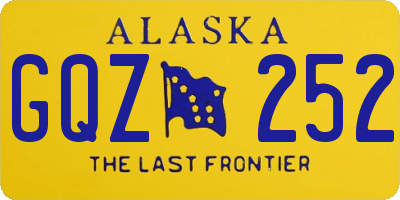 AK license plate GQZ252