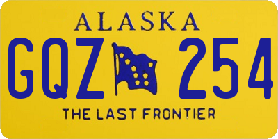AK license plate GQZ254