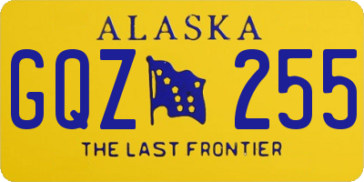 AK license plate GQZ255