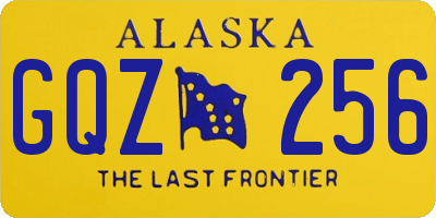 AK license plate GQZ256