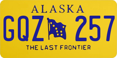 AK license plate GQZ257