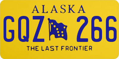 AK license plate GQZ266