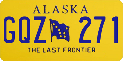 AK license plate GQZ271