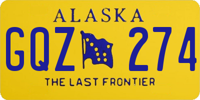 AK license plate GQZ274