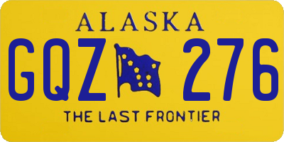 AK license plate GQZ276