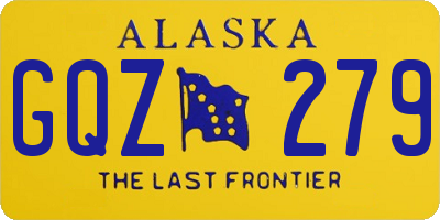AK license plate GQZ279