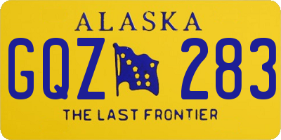 AK license plate GQZ283