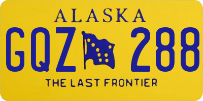 AK license plate GQZ288