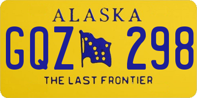 AK license plate GQZ298