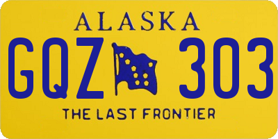 AK license plate GQZ303