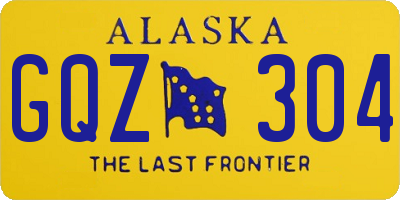 AK license plate GQZ304