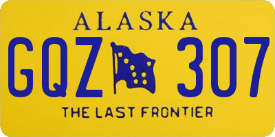 AK license plate GQZ307