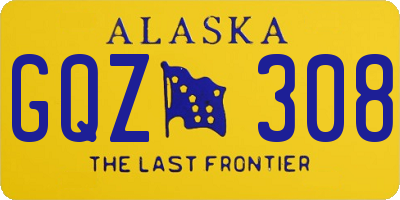 AK license plate GQZ308