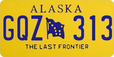 AK license plate GQZ313