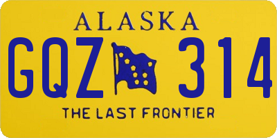 AK license plate GQZ314