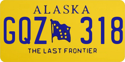 AK license plate GQZ318