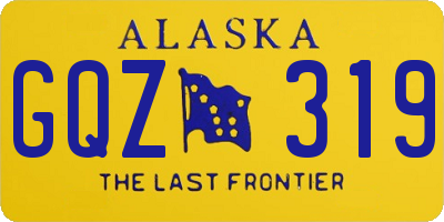AK license plate GQZ319