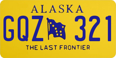 AK license plate GQZ321