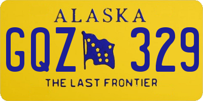 AK license plate GQZ329