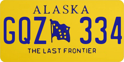 AK license plate GQZ334