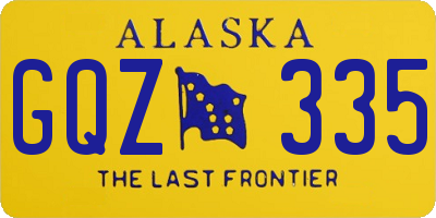 AK license plate GQZ335