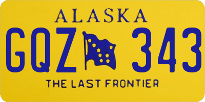 AK license plate GQZ343
