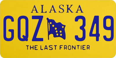 AK license plate GQZ349