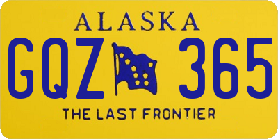 AK license plate GQZ365