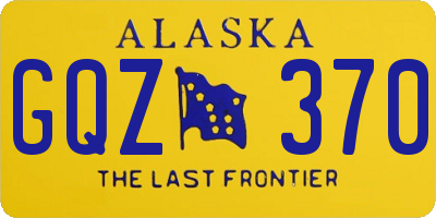 AK license plate GQZ370
