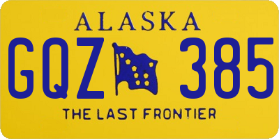 AK license plate GQZ385