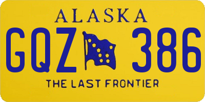 AK license plate GQZ386