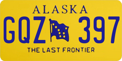 AK license plate GQZ397