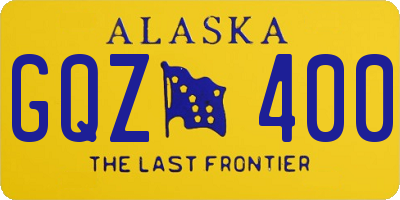 AK license plate GQZ400