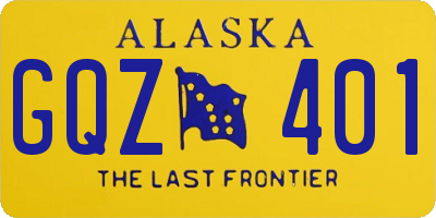 AK license plate GQZ401