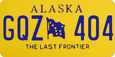 AK license plate GQZ404