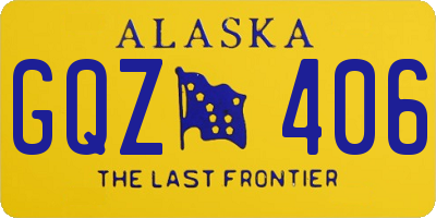 AK license plate GQZ406