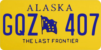 AK license plate GQZ407