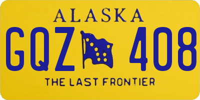 AK license plate GQZ408